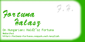 fortuna halasz business card